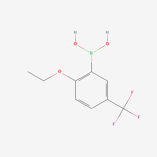 2-ETHOXY-5-TRIFLUOROMETHYLPHENYLBORONIC ACID (CAS: 850593-10-1) - Chemical Structure and Molecular Formula 
