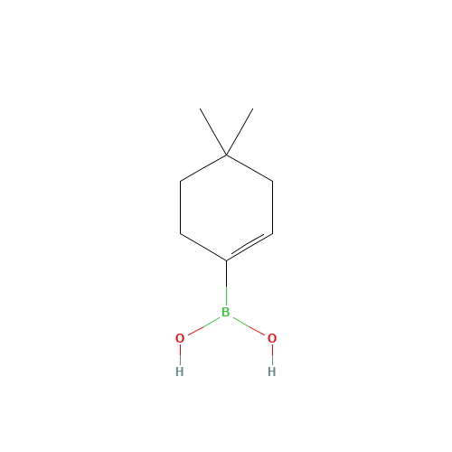 4,4-DIMETHYLCYCLOHEXEN-1-YLBORONIC ACID (CAS: 865869-28-9) - Chemical Structure and Molecular Formula 