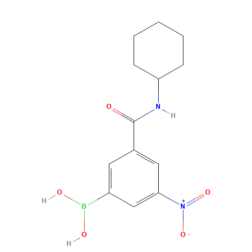 3-(CYCLOHEXYLCARBAMOYL)-5-NITROPHENYLBORONIC ACID (CAS: 871332-85-3) - Related Chemical Product