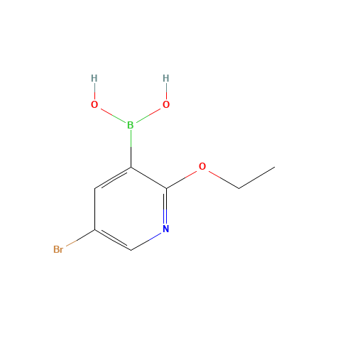 5-BROMO-2-ETHOXYPYRIDIN-3-YLBORONIC ACID (CAS: 871332-98-8) - Chemical Structure and Molecular Formula 