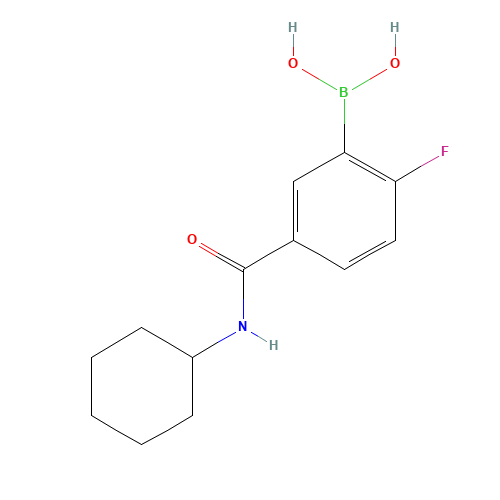 5-(CYCLOHEXYLCARBAMOYL)-2-FLUOROBENZENEBORONIC ACID (CAS: 874289-44-8) - Related Chemical Product