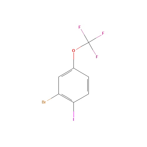 2-Bromo-4-trifluoromethoxy-1-iodobenzene (CAS: 883546-30-3) - Chemical Structure and Molecular Formula 
