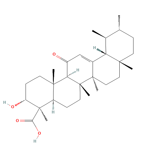 11-KETO-BETA-BOSWELLIC ACID (CAS: 17019-92-0) - Chemical Structure and Molecular Formula 