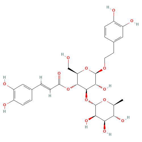 Verbascoside (CAS: 61276-17-3) - Chemical Structure and Molecular Formula 