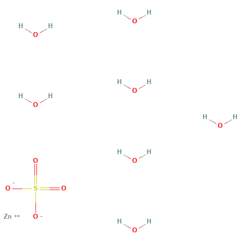 Zinc sulfate heptahydrate (CAS: 7446-20-0) - Chemical Structure and Molecular Formula 