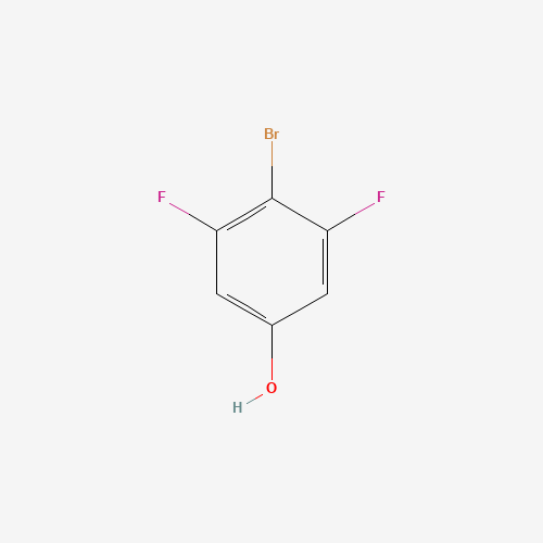 4-BROMO-3,5-DIFLUOROPHENOL (CAS: 130191-91-2) - Chemical Structure and Molecular Formula 