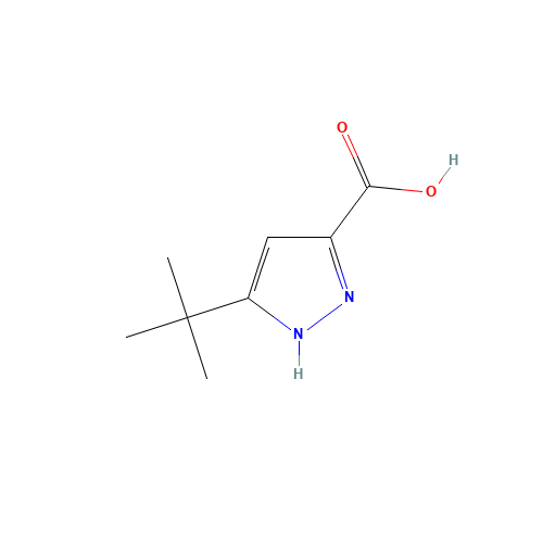5-TERT-BUTYL-2H-PYRAZOLE-3-CARBOXYLIC ACID (CAS: 83405-71-4) - Chemical Structure and Molecular Formula 