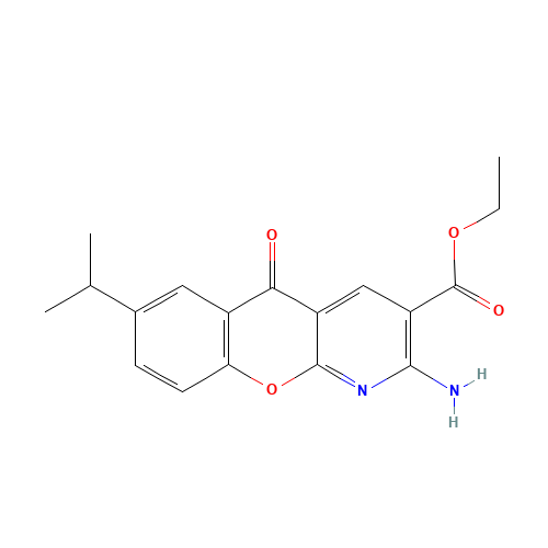 Ethyl 2-amino-7-isopropyl-5-oxo-5H-[1]benzopyrano[2,3-b]pyridine-3-carboxylate (CAS: 68301-99-5) - Related Chemical Product
