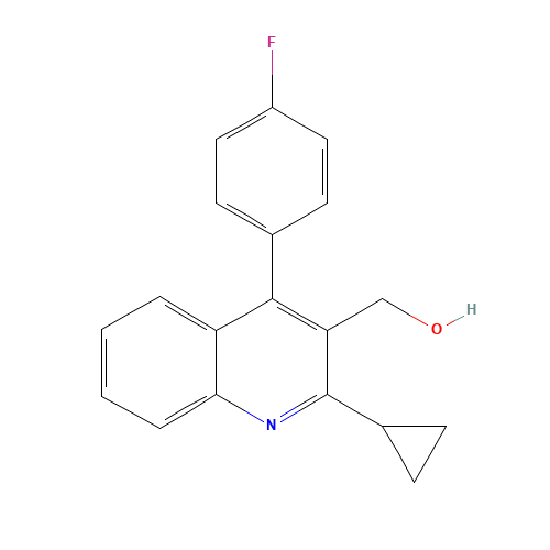 2-Cyclopropyl-4-(4-fluorophenyl)-quinolyl-3-methanol (CAS: 121660-11-5) - Chemical Structure and Molecular Formula 