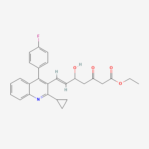 Ethyl (E)-7-[4-(4'-fluorophenyl)-2-(cyclopropyl)-3-quinolinyl]-5-hydroxy-3-oxo-6-heptenoate (CAS: 148901-69-3) - Related Chemical Product