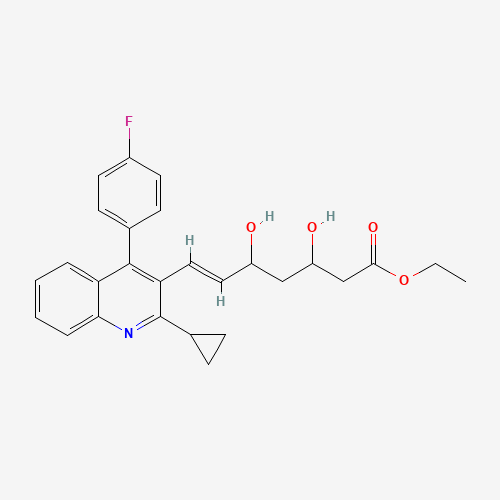 Ethyl (E)-3,5-dihydroxy-7-[2-cyclopropyl-4-(4-fluorophenyl)-3-quinolinyl]-hept-6-enoate (CAS: 172336-32-2) - Related Chemical Product