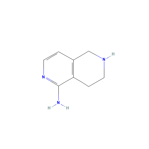 5,6,7,8-tetrahydro-2,6-naphthyridin-1-amine (CAS: 601515-40-6) - Chemical Structure and Molecular Formula 