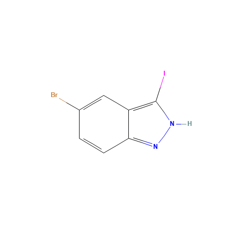 5-BROMO-3-IODO (1H)INDAZOLE (CAS: 459133-66-5) - Chemical Structure and Molecular Formula 
