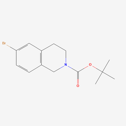 6-BROMO-3,4-DIHYDRO-1H-ISOQUINOLINE-2-CARBOXYLIC ACID TERT-BUTYL ESTER (CAS: 893566-74-0) - Chemical Structure and Molecular Formula 