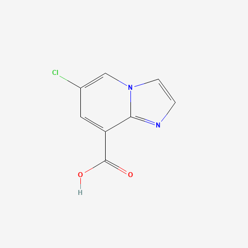 6-CHLORO-IMIDAZO[1,2-A]PYRIDINE-8-CARBOXYLIC ACID (CAS: 155735-02-7) - Chemical Structure and Molecular Formula 