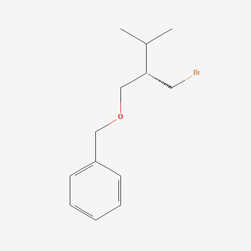 1-(((S)-2-(Bromomethyl)-3-methylbutoxy)methyl)benzene (CAS: 172901-00-7) - Chemical Structure and Molecular Formula 
