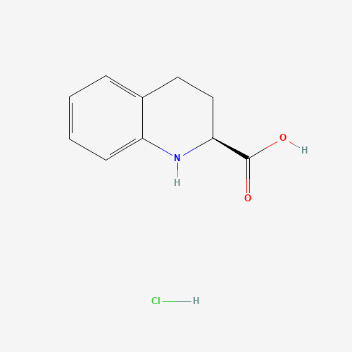 L-1,2,3,4-TETRAHYDRO-QUINOLINE-2-CARBOXYLIC ACID HYDROCHLORIDE (CAS: 63430-98-8) - Chemical Structure and Molecular Formula 