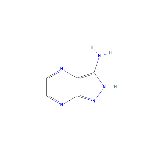1H-PYRAZOLO[3,4-B]PYRAZIN-3-AMINE (CAS: 81411-64-5) - Chemical Structure and Molecular Formula 