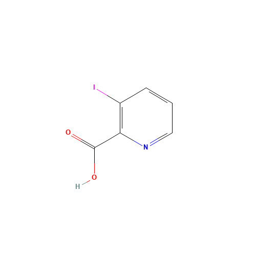 3-Iodopyridine-2-carboxylic acid (CAS: 73841-32-4) - Chemical Structure and Molecular Formula 