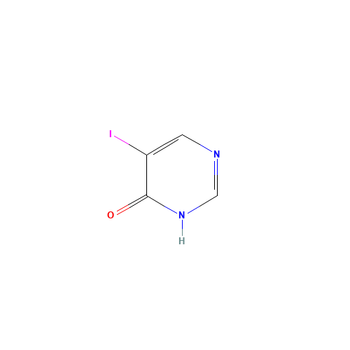 5-IODO-1H-PYRIMIDIN-4-ONE (CAS: 4349-07-9) - Chemical Structure and Molecular Formula 