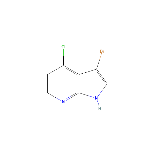 1H-Pyrrolo[2,3-b]pyridine,3-bromo-4-chloro- (CAS: 1000340-39-5) - Chemical Structure and Molecular Formula 