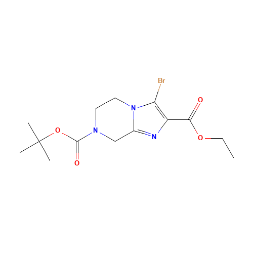 7-tert-butyl 2-ethyl 3-bromo-5,6-dihydroimidazo[1,2-a]pyrazine-2,7(8H)-dicarboxylate (CAS: 1000576-75-9) - Related Chemical Product