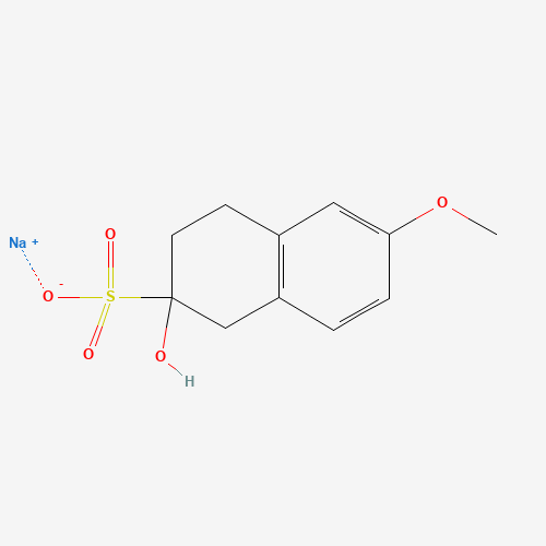 SODIUM 2-HYDROXY-6-METHOXY-1,2,3,4-TETRAHYDRO-NAPHTHALENE-2-SULFONATE (CAS: 1017781-39-3) - Chemical Structure and Molecular Formula 