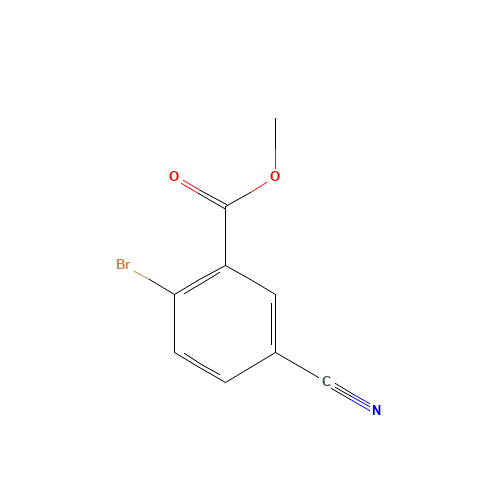Methyl 2-bromo-5-cyanobenzoate (CAS: 1031927-03-3) - Chemical Structure and Molecular Formula 