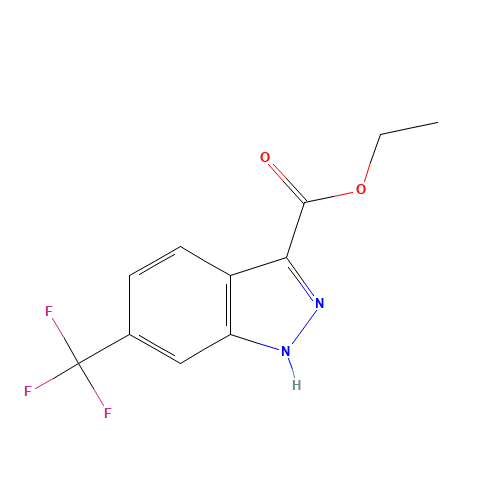 ethyl 6-(trifluoromethyl)-1H-indazole-3-carboxylate (CAS: 1053656-54-4) - Chemical Structure and Molecular Formula 