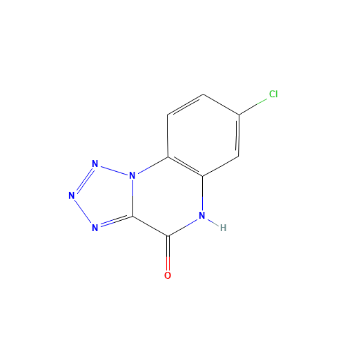 7-Chlorotetrazolo[1,5-a]quinoxalin-4(5H)-one (CAS: 161154-16-1) - Chemical Structure and Molecular Formula 