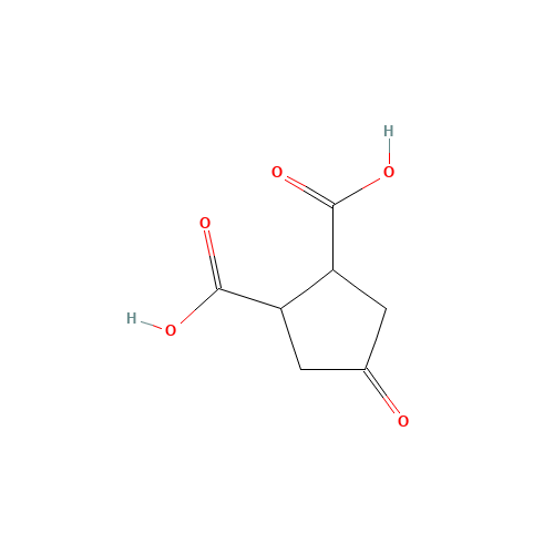 4-oxocyclopentane-1,2-dicarboxylic acid (CAS: 1703-61-3) - Chemical Structure and Molecular Formula 