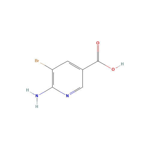 6-AMINO-5-BROMONICOTINIC ACID (CAS: 180340-69-6) - Chemical Structure and Molecular Formula 