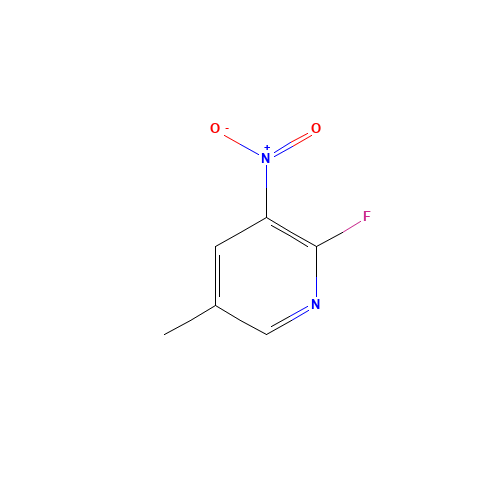 2-Fluoro-5-methyl-3-nitropyridine (CAS: 19346-44-2) - Chemical Structure and Molecular Formula 