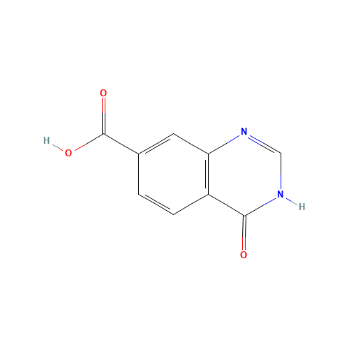 3,4-DIHYDRO-4-OXOQUINAZOLINE-7-CARBOXYLIC ACID (CAS: 202197-73-7) - Chemical Structure and Molecular Formula 