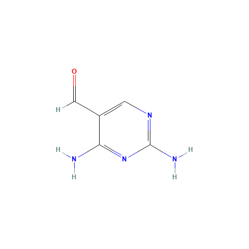 2,4-DIAMINO-PYRIMIDINE-5-CARBALDEHYDE (CAS: 20781-06-0) - Chemical Structure and Molecular Formula 