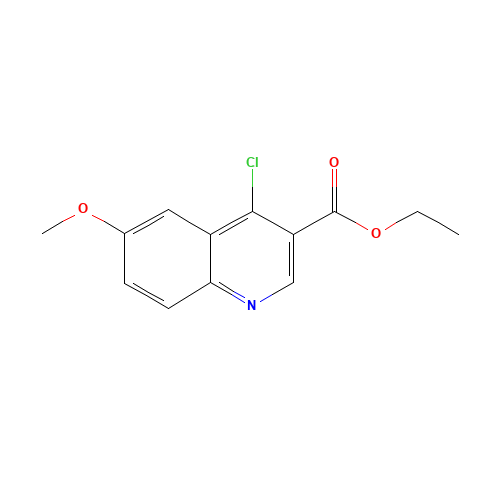 ethyl 4-chloro-6-methoxy-quinoline-3-carboxylate (CAS: 22931-71-1) - Chemical Structure and Molecular Formula 