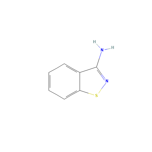 1,2-Benzisothiazol-3-amine (CAS: 23031-78-9) - Chemical Structure and Molecular Formula 