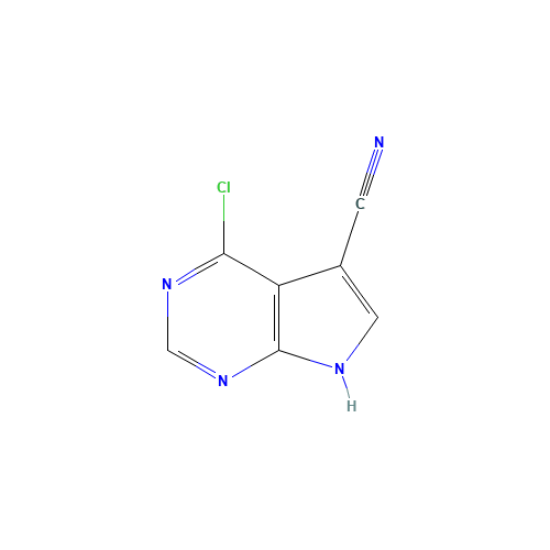 4-Chloro-7H-pyrrolo[2,3-d]pyrimidine-5-carbonitrile (CAS: 24391-41-1) - Chemical Structure and Molecular Formula 