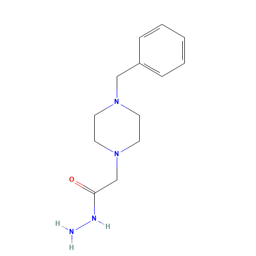 1-Piperazineaceticacid,4-(phenylmethyl)-,hydrazide (CAS: 24632-70-0) - Chemical Structure and Molecular Formula 