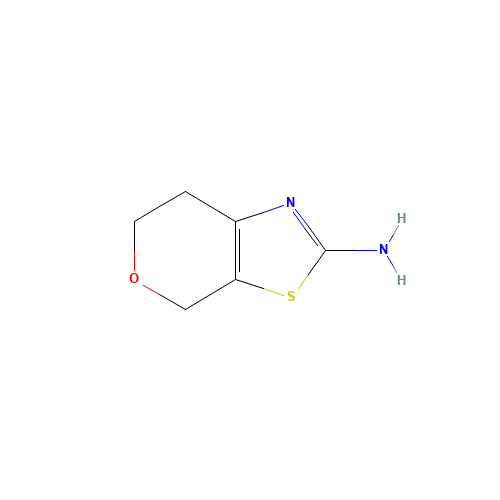 6,7-DIHYDRO-4H-PYRANO[4,3-D]THIAZOL-2-YLAMINE (CAS: 259810-12-3) - Chemical Structure and Molecular Formula 