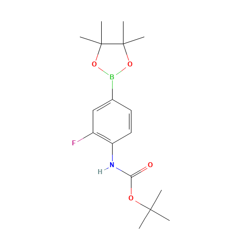 tert-butyl-2-fluoro-4-(4,4,5,5-tetramethyl-1,3,2-ioxaborolan-2-yl)phenylcarbamate (CAS: 262444-42-8) - Related Chemical Product