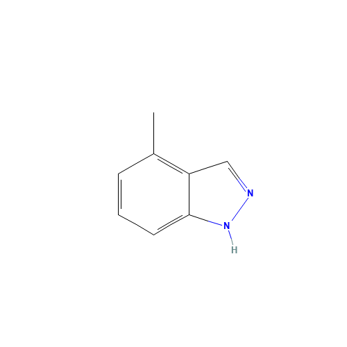 4-METHYL (1H)INDAZOLE (CAS: 3176-63-4) - Chemical Structure and Molecular Formula 