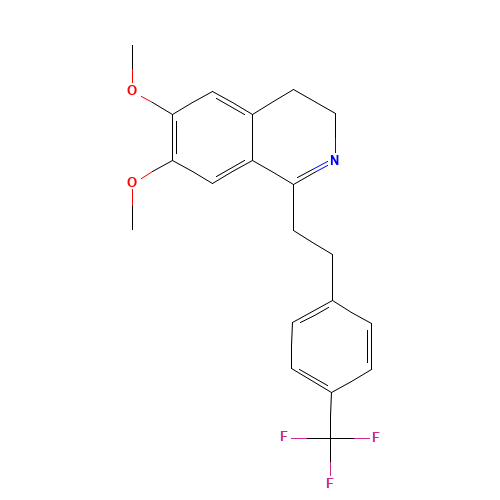 1-(4-(TRIFLUOROMETHYL)PHENETHYL)-6,7-DIMETHOXY-3,4-DIHYDROISOQUINOLINE (CAS: 324076-69-9) - Related Chemical Product