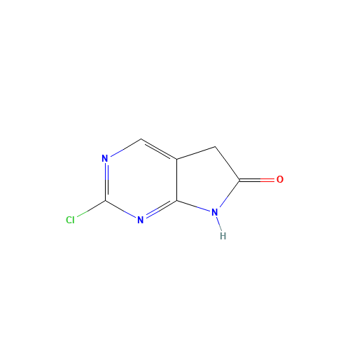 2-chloro-5H-pyrrolo[2,3-d]pyrimidin-6(7H)-one (CAS: 335654-08-5) - Chemical Structure and Molecular Formula 