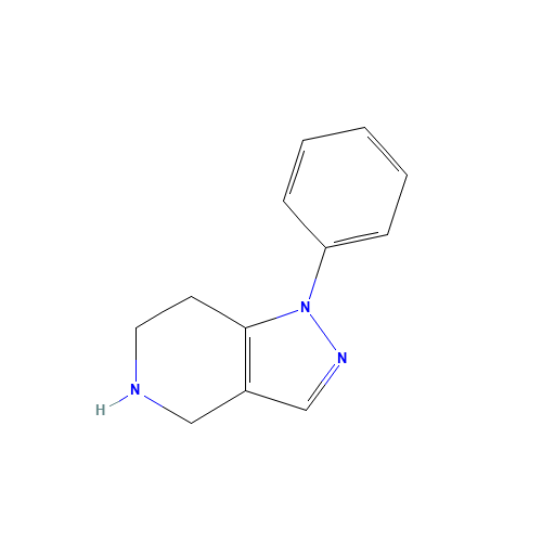4,5,6,7-tetrahydro-1-phenyl-1H-pyrazolo[4,3-c]pyridine (CAS: 396133-34-9) - Chemical Structure and Molecular Formula 