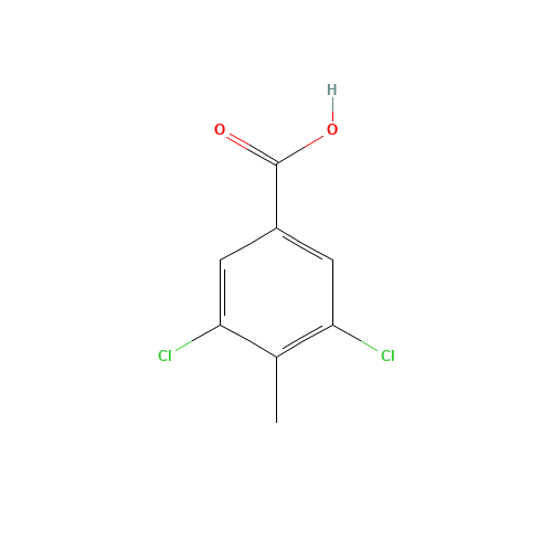 3,5-Dichloro-4-methylbenzoic acid (CAS: 39652-34-1) - Chemical Structure and Molecular Formula 