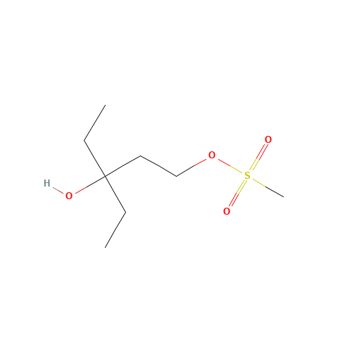 3-ETHYL-3-HYDROXYPENTYL METHANESULFONATE (CAS: 428871-08-3) - Chemical Structure and Molecular Formula 