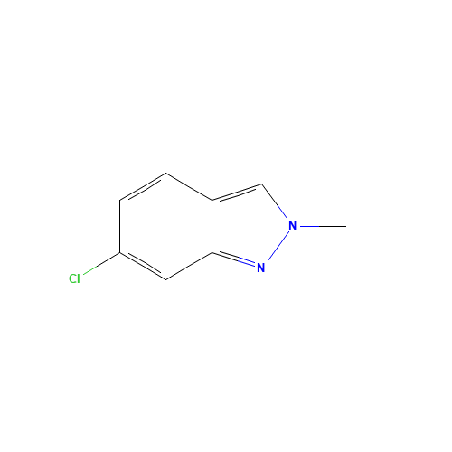 2H-INDAZOLE,6-CHLORO-2-METHYL- (CAS: 541539-87-1) - Chemical Structure and Molecular Formula 