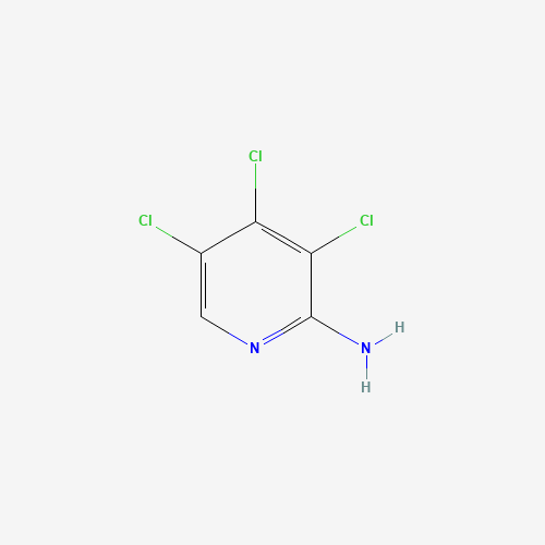 2-AMINO-3,4,5-TRICHLOROPYRIDINE (CAS: 55933-91-0) - Chemical Structure and Molecular Formula 