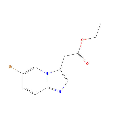 ethyl 2-(6-bromoH-imidazo[1,2-a]pyridin-3-yl)acetate (CAS: 603311-76-8) - Chemical Structure and Molecular Formula 